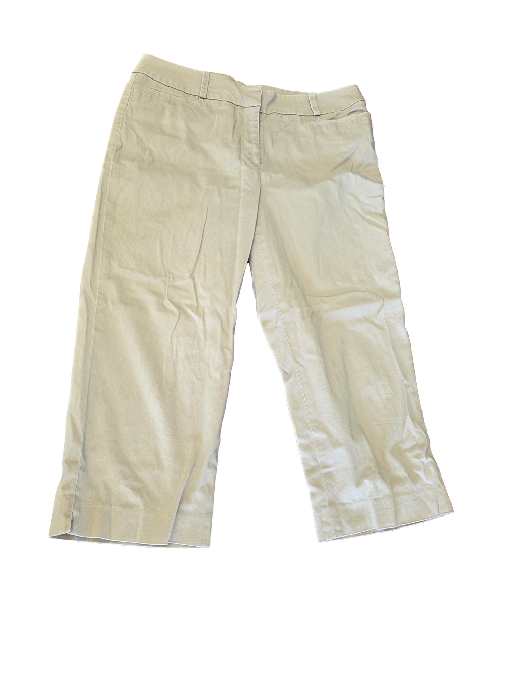 Light Beige Cropped Chino Pants
